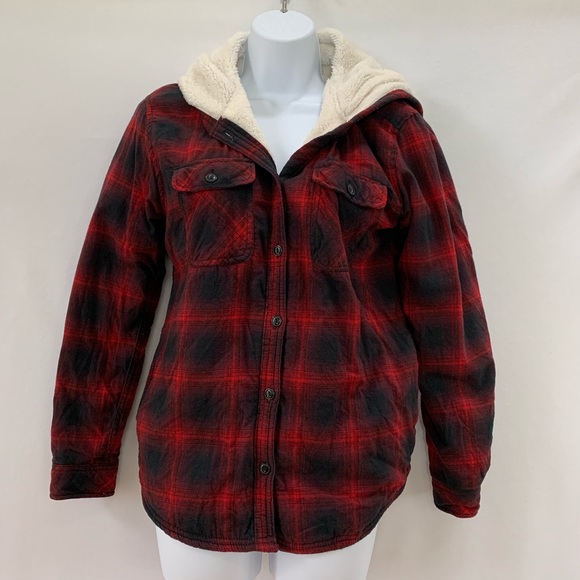 Boston Traders Tops - Boston Trader’s Sherpa Lined Hoodie Flannel Shirt